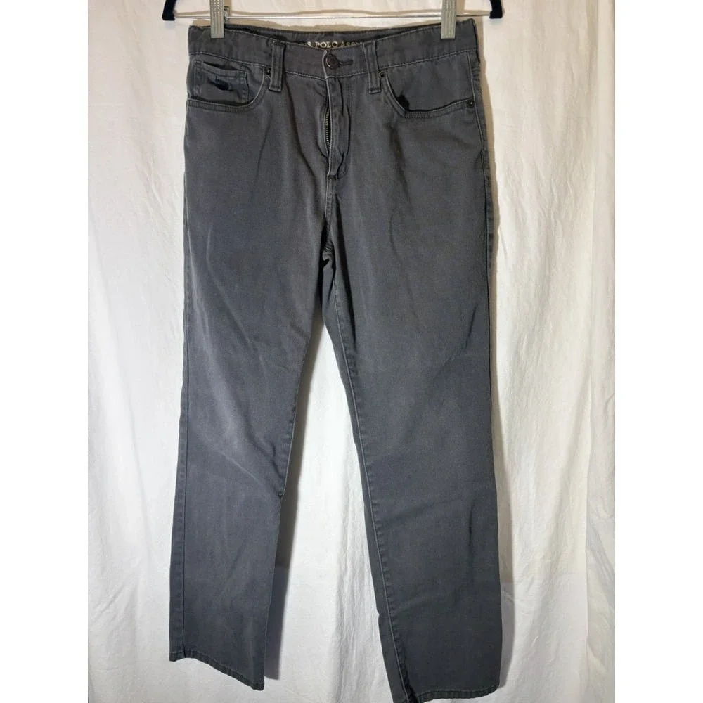 U.S. Polo Assn. Boys Jeans, Slim Straight, Size 16 Grey Y37